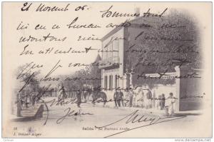 Carte postale ancienne,AFRIQUE,FRANCE COLONIES,MAGHREB,saida en 1906,ville des eaux,source,bureau arabe,légion