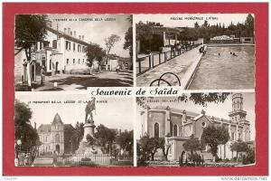 Souvenir de SAÏDA - Entrée de la caserne de la Légion - Piscine - Monument de la Légion - L'Eglise