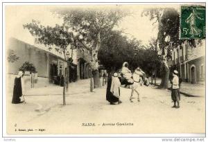 ALGERIE  -  SAIDA  -  AVENUE GAMBETTA