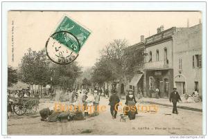 ALGERIE - SAIDA - Rue de la Gare - Dos Scané