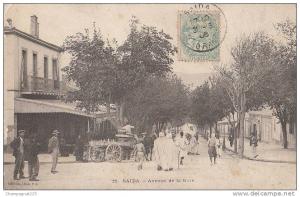 CPA ALGERIE Oranie SAIDA Avenue de la Gare Commerces Animation 1906