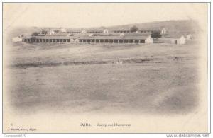 CPA ALGERIE Oranie SAIDA Camp des Chasseurs Geiser N° 8