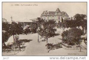 CPA Précurseur  SAIDA - La Promenade et la Place