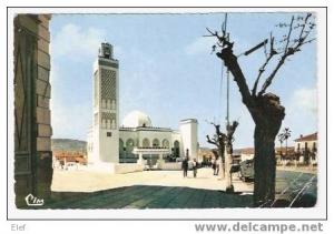 SAIDA (Algérie) la Nouvelle Mosquée  , 2 cv CITROEN fourgonnette ;  B/TB