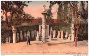CPA  SETIF (algérie)  Jardin d'Orléans - Ruines Romaines et Buste du Duc d'Orléans (N°46) en 1927.  (9235)