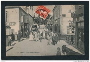AFRIQUE - ALGERIE - SETIF - Rue Saint Augustin (belle carte animée)