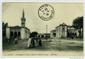 sSETIF  la mosquee porte alger et hôtel de ville