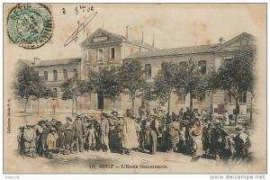 Setif    10 L Ecole Communale Ecrite 1905 Coll. Ideale Mixité sociale