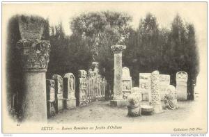 SETIF  Ruines Romaines au Jardin d'Orleans   Recto Verso