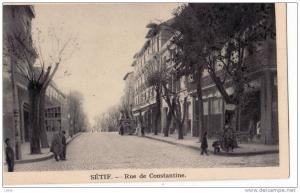 C40.Vintage Postcard.Rue de Constantine,Setif,Algeria