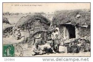 ALGERIE   -  SETIF  - Un Gourbi de Village nègre .
