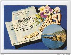 ALGERIE -MERS EL KEBIR --LE FORT  - RERCTO / VERSO   -- --100.14