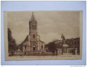 ALGERIE  - ROC -  SETIF - L'EGLISE ET LE MONUMENT AUX MORTS DE LA GRANDE GUERRE