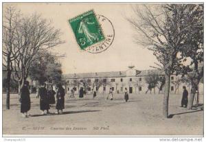 CPA ALGERIE SETIF Caserne des Zouaves Soldats Militaires 1911