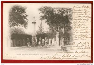 PIONNIERE . ALGERIE . SETIF . Buste du Duc d'Orléans dans la Promenade d'Orléans . Photo J. GEISER