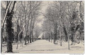 Sétif sous la neige - Le Square , 1915