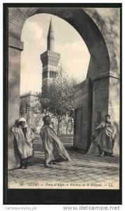 CPA Setif, Porte d'Alger et Minret de la Mosquee