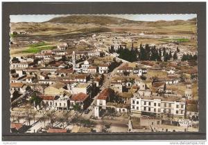 B ALGERIE  -  CPSM  Colorisée  de  SETIF  -  Vue  Aérienne  du  Faubourg  de  la  Gare  Supérieure  et  Nouvelle Mosquée