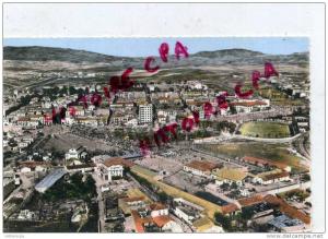 ALGERIE - SETIF CONSTANTINE- VUE GENERALE SUR LE MARCHE ARABE- LE STADE GIROD ET UNE PARTIE DE LA VILLE