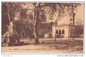 (Algérie) 063, Setif, LL 81, La Mosquée et la Fontaine Monumentale, d'un carnet, 135 x 86