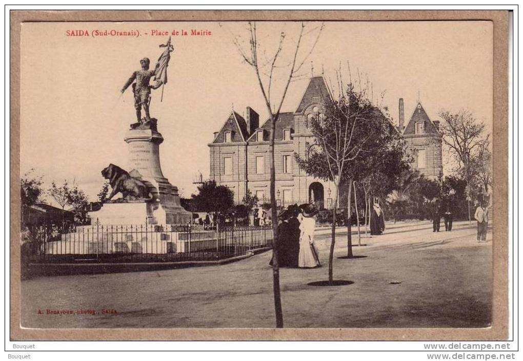 ALGERIE - SAÏDA - PLACE DE LA MAIRIE - MONUMENT AUX MORTS LEGION ETRANGERE - éditeur BENAYOUN