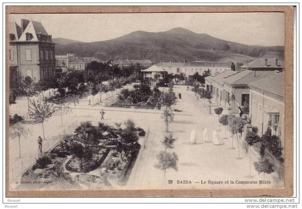 ALGERIE - SAÏDA - 23 - LE SQUARE DE LA COMMUNE MIXTE - éditeur GEISER