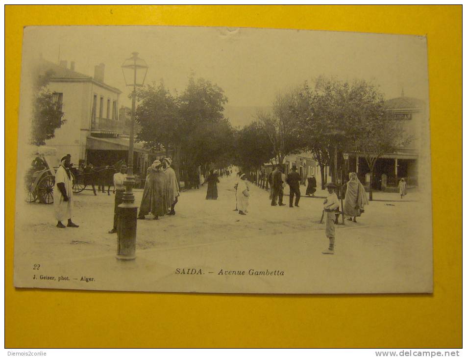Carte postale - ALGERIE - Saida - Avenue Gambetta (15/828)