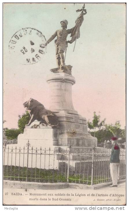 SAIDA - Monument aux soldats de la légion et de l' armée d' Afrique