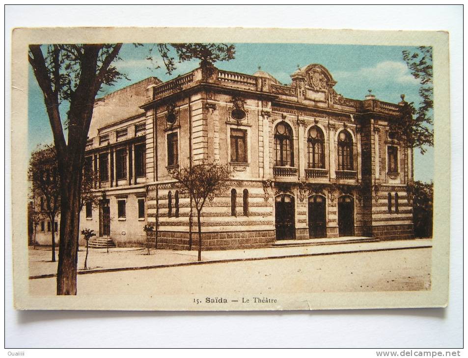 cpa, très belle vue, Saîda, le théatre