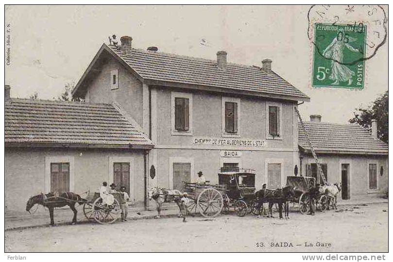 AFRIQUE. ALGERIE. SAÏDA. La Gare.