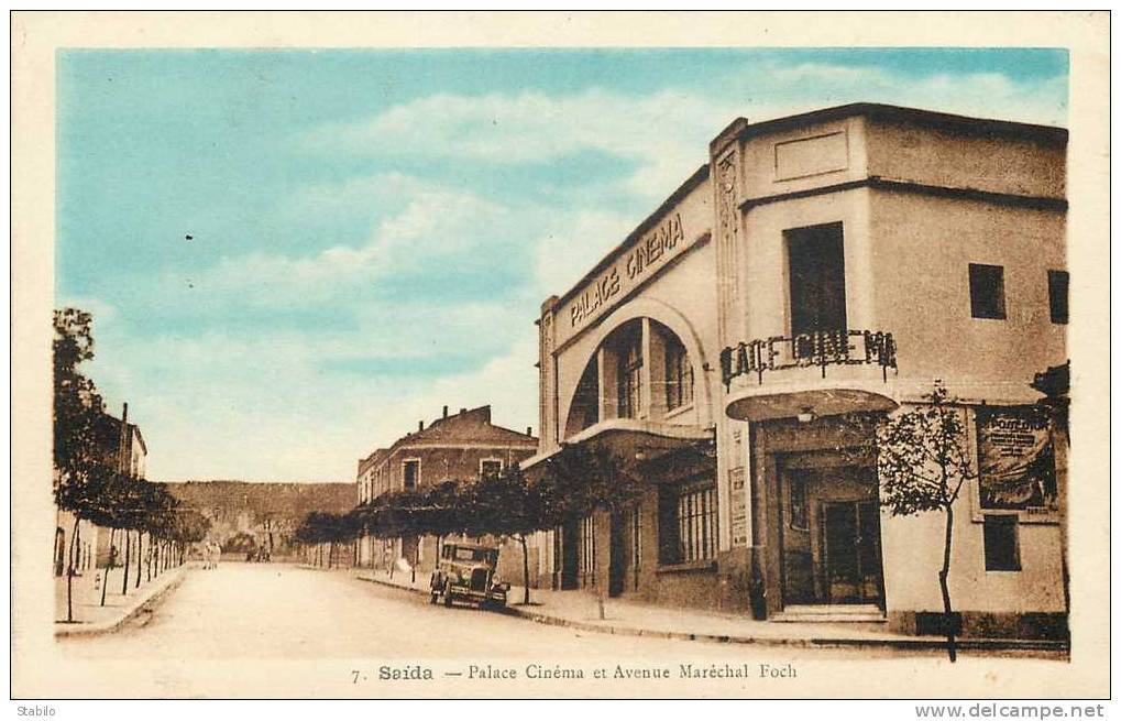 ALGERIE - SAIDA - PALACE CINEMA ET AVENUE MARECHAL FOCH