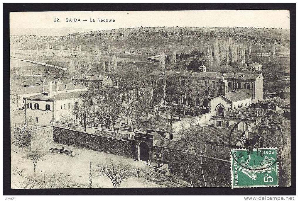 CPA  ANCIENNE- ALGERIE- SAÏDA  LA REDOUTE EN TRES GROS PLAN D'ENSEMBLE- ANIMATION