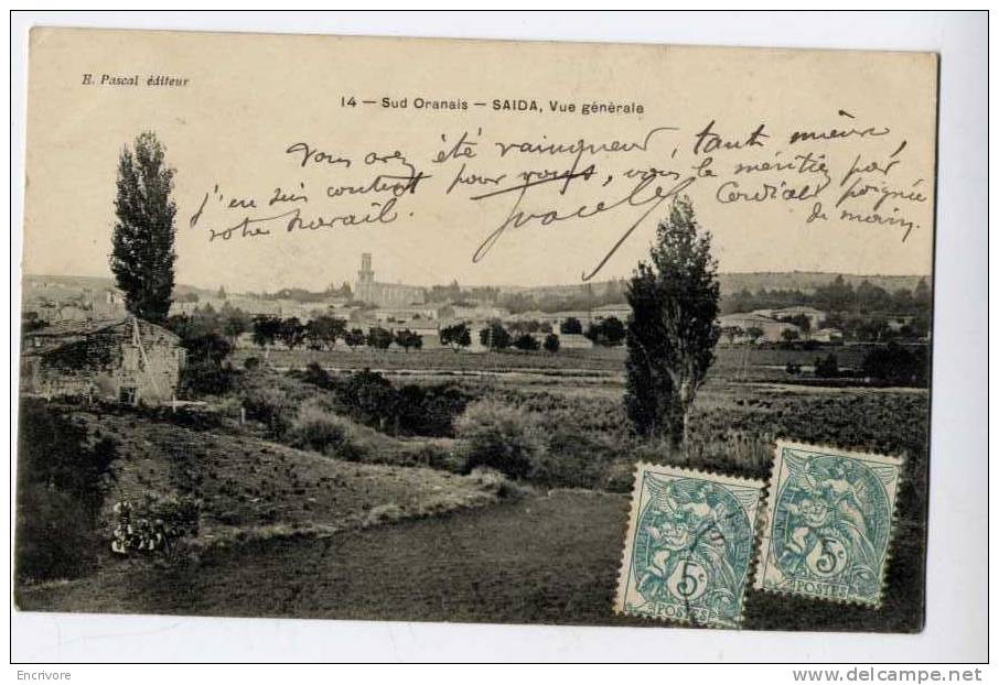 cpa SAIDA vue generale population a la pose sur le talus - 14 ed pascal