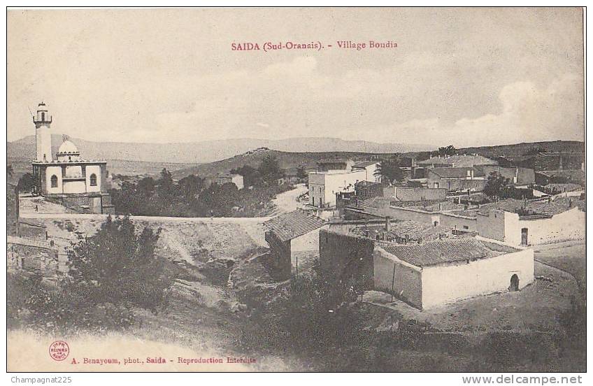 CPA ALGERIE Oranie SAIDA Village Boudia