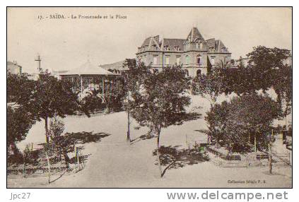 CPA Précurseur  SAIDA - La Promenade et la Place