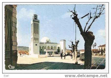 SAIDA (Algérie) la Nouvelle Mosquée  , 2 cv CITROEN fourgonnette ;  B/TB