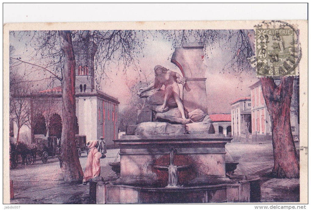 SETIF - Fontaine de la Place Nationale - carte couleur