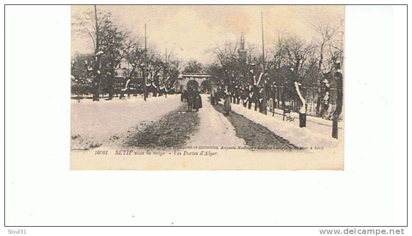 SETIF  SOUS LA NEIGE  LES PORTES D ALGER  TBE