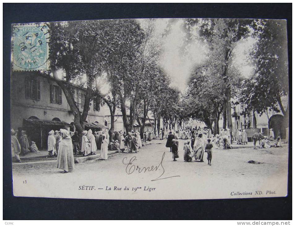 CPA Sétif (Algérie) - La rue du 19ème Léger