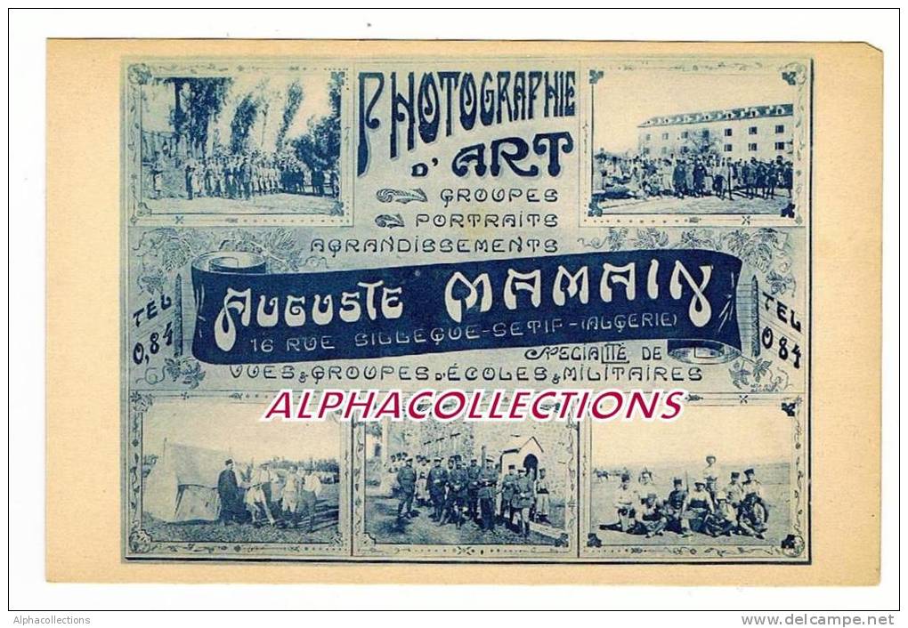 ALGERIE - SETIF  A. MAMAIN, PHOTOGRAPHIE D'ART.