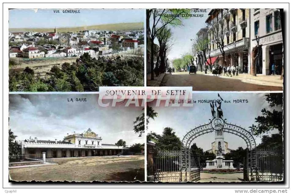 CPM Souvenir De Setif Vue generale Avenue Georges Clemenceau la