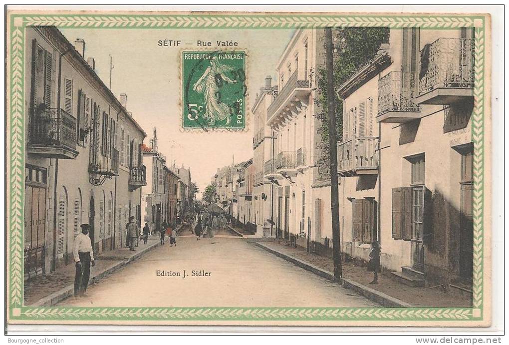 Algerie - Setif - Rue Valee  -   CPA°