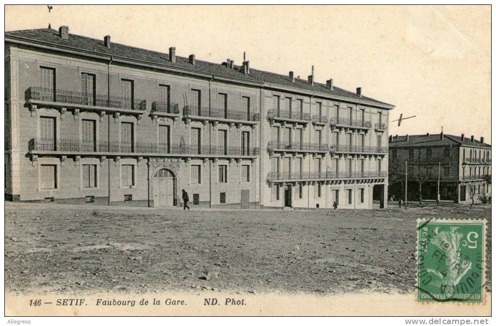ALGERIE....SETIF.....CPA. ..1914....FAUBOURG DE LA GARE...... .LOT S100