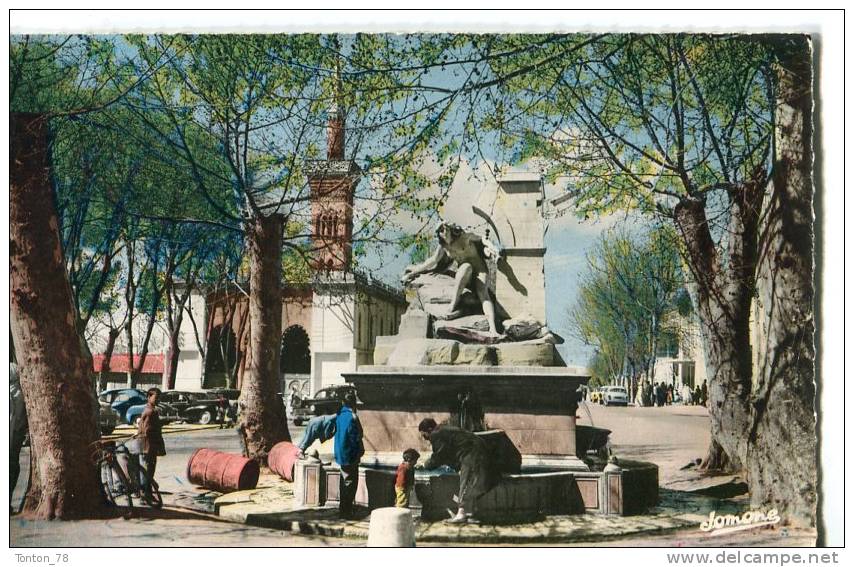 CPSM FORMAT CPA  -  SÉTIF  -  LA FONTAINE ET LA MOSQUÉE