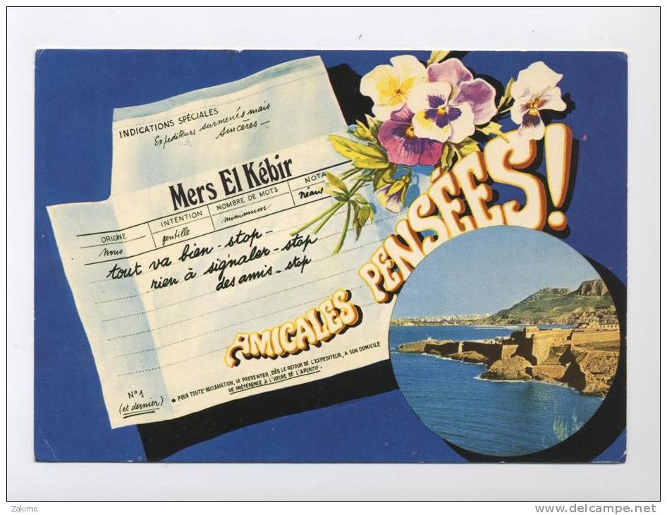 ALGERIE -MERS EL KEBIR --LE FORT  - RERCTO / VERSO   -- --100.14