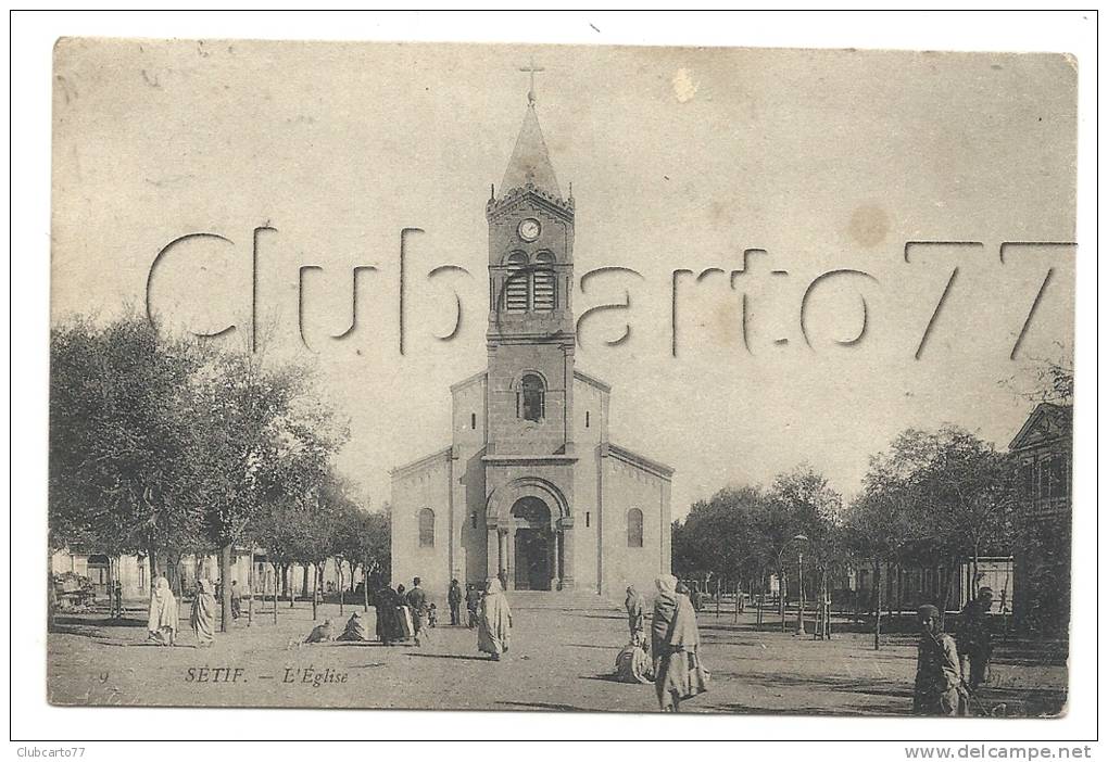 Sétif (Algérie)  La place de l'église env 1906 (anime).
