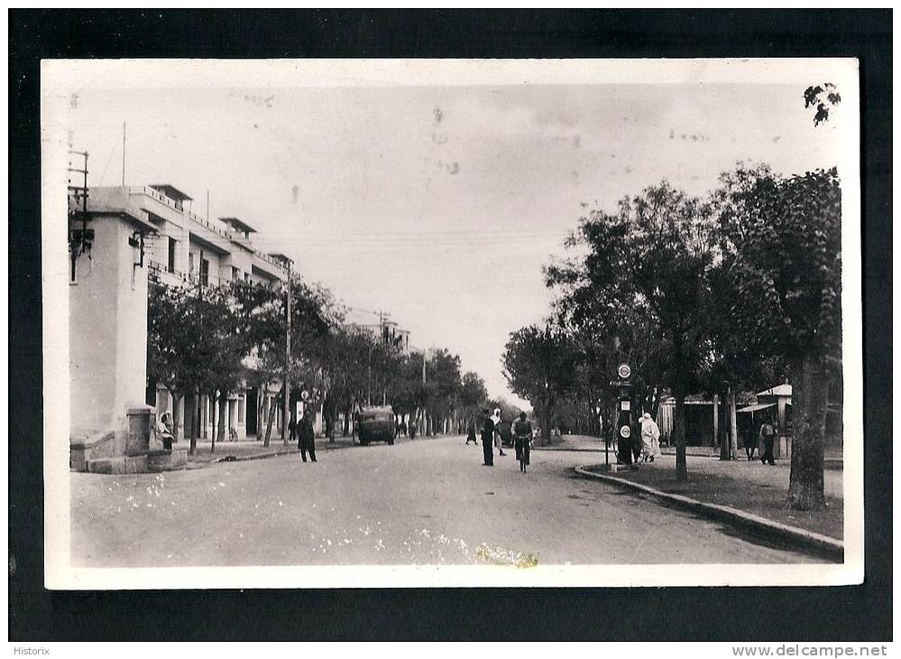 Algérie - Sétif - Avenue Jean Jaurès - Dos écrit et timbré 1951