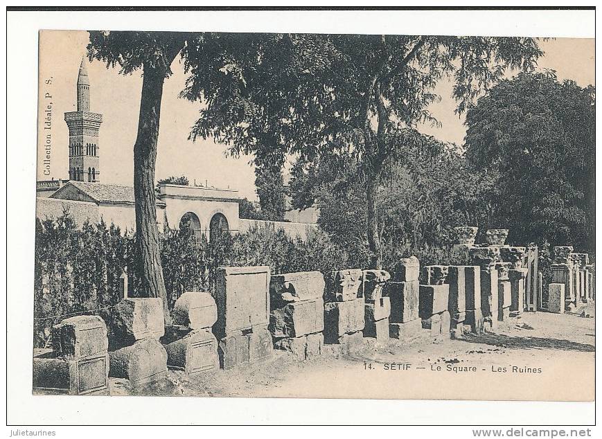 SETIF ALGERIE LE SQUARE LES RUINES CPA BON ETAT