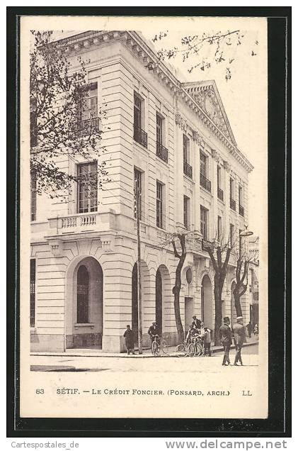 CPA Setif, Le Credit Foncier, Fahrräder
