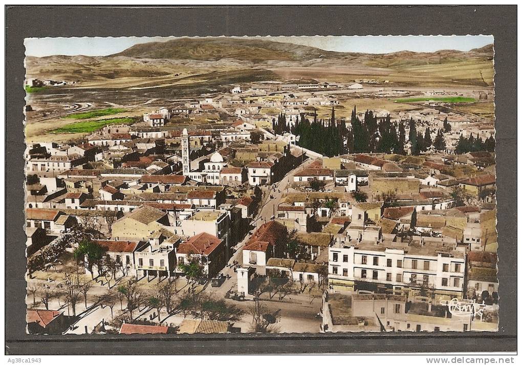 B ALGERIE  -  CPSM  Colorisée  de  SETIF  -  Vue  Aérienne  du  Faubourg  de  la  Gare  Supérieure  et  Nouvelle Mosquée